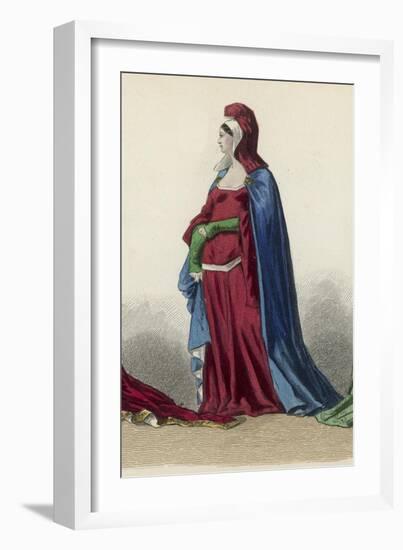 Woman Circa 1370-Eugenie Cazal-Framed Art Print