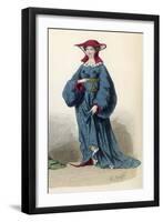 Woman Circa 1390-Eugenie Cazal-Framed Art Print