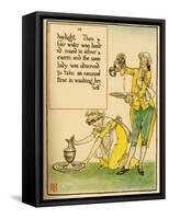 Woman Cleanses Herself With A Ewer Of Water-Walter Crane-Framed Stretched Canvas