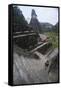 Woman Climbing Stairs at Mayan Archaeological Site, Tikalguatemala, Central America-Colin Brynn-Framed Stretched Canvas