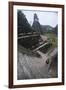 Woman Climbing Stairs at Mayan Archaeological Site, Tikalguatemala, Central America-Colin Brynn-Framed Photographic Print