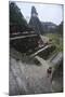 Woman Climbing Stairs at Mayan Archaeological Site, Tikalguatemala, Central America-Colin Brynn-Mounted Photographic Print