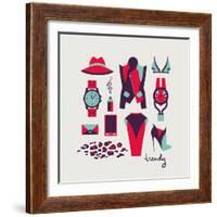 Woman Clothes And Accessories-yemelianova-Framed Art Print