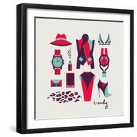 Woman Clothes And Accessories-yemelianova-Framed Art Print