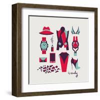 Woman Clothes And Accessories-yemelianova-Framed Art Print