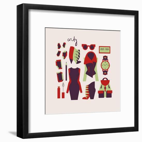 Woman Clothes And Accessories-yemelianova-Framed Art Print