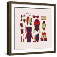 Woman Clothes And Accessories-yemelianova-Framed Art Print