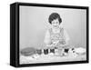 Woman Coloring Easter Eggs-Philip Gendreau-Framed Stretched Canvas