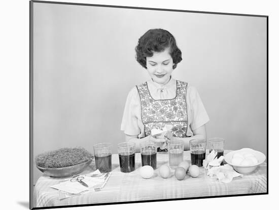 Woman Coloring Easter Eggs-Philip Gendreau-Mounted Photographic Print