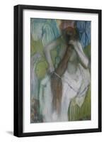 Woman Combing Her Hair, 1887-90-Edgar Degas-Framed Giclee Print