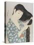 Woman Combing Her Hair, March 1929-Goyo Hashiguchi-Stretched Canvas