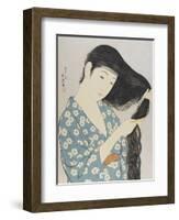 Woman Combing Her Hair, March 1929-Goyo Hashiguchi-Framed Giclee Print