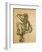 Woman Combing Her Hair-Edgar Degas-Framed Giclee Print