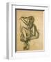 Woman Combing Her Hair-Edgar Degas-Framed Giclee Print