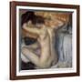 Woman Combing Her Hair-Edgar Degas-Framed Premium Giclee Print