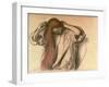 Woman Combing Her Hair-Edgar Degas-Framed Giclee Print