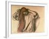 Woman Combing Her Hair-Edgar Degas-Framed Giclee Print