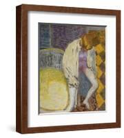 Woman Coming Out of the Bath-Pierre Bonnard-Framed Premium Giclee Print