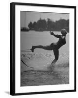 Woman Competing in the National Water Skiing Championship Tournament-Mark Kauffman-Framed Photographic Print