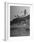 Woman Competing in the National Water Skiing Championship Tournament-null-Framed Photographic Print