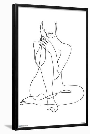 Woman - Continuous Line Drawing-Trends International-Framed Poster