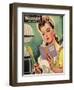 Woman, Cooking, Women at War Magazine, UK, 1942-null-Framed Giclee Print