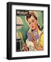 Woman, Cooking, Women at War Magazine, UK, 1942-null-Framed Giclee Print