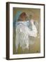 Woman Curling Her Hair-Henri de Toulouse-Lautrec-Framed Art Print