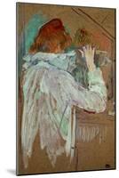 Woman Curling Her Hair-Henri de Toulouse-Lautrec-Mounted Giclee Print