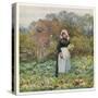 Woman Cuts Cabbages-Helen Allingham-Stretched Canvas