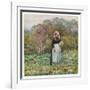 Woman Cuts Cabbages-Helen Allingham-Framed Art Print