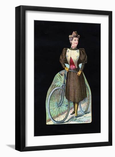 Woman Cyclist, C1890-null-Framed Premium Giclee Print