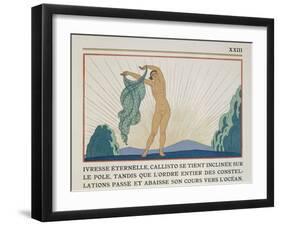 Woman Dancing, Illustration from 'Les Mythes' by Paul Valery (1871-1945) Published 1923-Georges Barbier-Framed Giclee Print