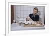 Woman Decorating Cup Cakes-William P. Gottlieb-Framed Photographic Print