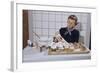 Woman Decorating Cup Cakes-William P. Gottlieb-Framed Photographic Print