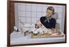 Woman Decorating Cup Cakes-William P. Gottlieb-Framed Photographic Print