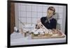 Woman Decorating Cup Cakes-William P. Gottlieb-Framed Photographic Print