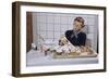 Woman Decorating Cup Cakes-William P. Gottlieb-Framed Photographic Print