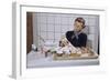 Woman Decorating Cup Cakes-William P. Gottlieb-Framed Photographic Print