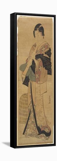 Woman Disguised as a Mendicant Priest-Utagawa Toyokuni-Framed Stretched Canvas