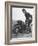 Woman Dispatch Rider Standing Beside Her Motorcycle-Hans Wild-Framed Photographic Print