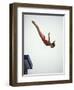 Woman Diver Flying Through the Air, California, USA-Paul Sutton-Framed Premium Photographic Print