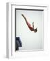 Woman Diver Flying Through the Air, California, USA-Paul Sutton-Framed Premium Photographic Print