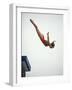 Woman Diver Flying Through the Air, California, USA-Paul Sutton-Framed Photographic Print