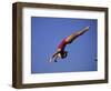 Woman Diver Flying Through the Air-null-Framed Photographic Print