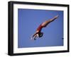 Woman Diver Flying Through the Air-null-Framed Photographic Print