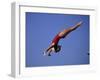 Woman Diver Flying Through the Air-null-Framed Photographic Print