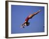 Woman Diver Flying Through the Air-null-Framed Photographic Print