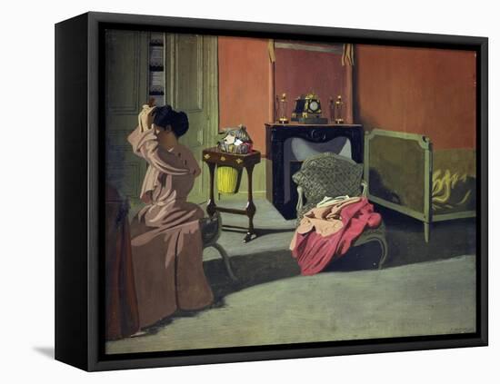 Woman Doing Her Hair-Felix Vallotton-Framed Stretched Canvas