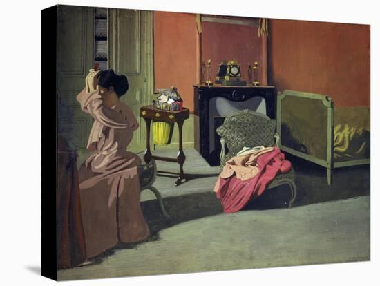 Woman Doing Her Hair-Felix Vallotton-Stretched Canvas